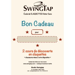 Bon cadeau pour 2 cours découverte claquettes