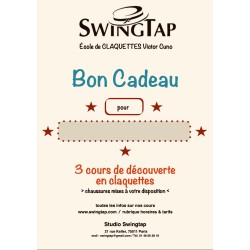Bon cadeau pour 3 cours découverte claquettes