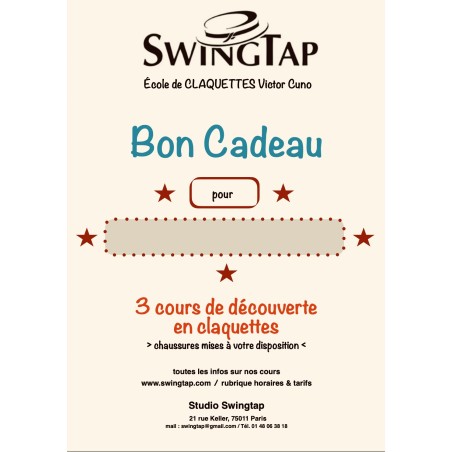 Gift-Coupon 3 single classes