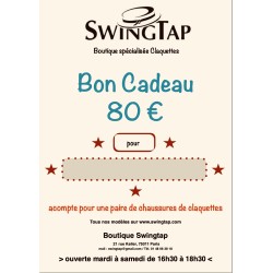 Bon cadeau 80 € chaussures de claquettes