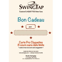 Bon cadeau pour carte pro claquettes