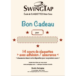 Bon cadeau période - 14 cours claquettes et adhésion