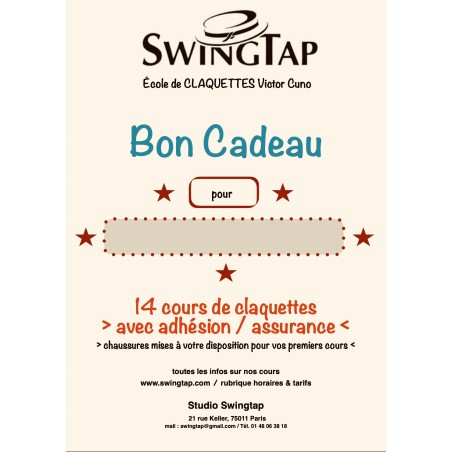 Gift-Coupon 14 classes & assurance