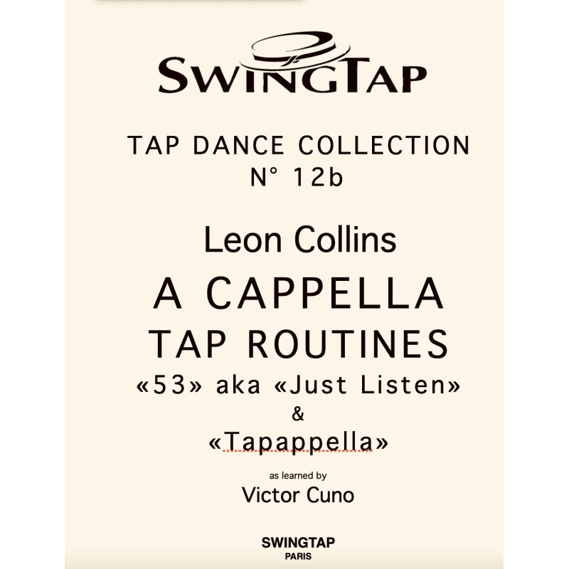 Tap Dance Collection 12b Leon Collins A Cappella Tap Routines